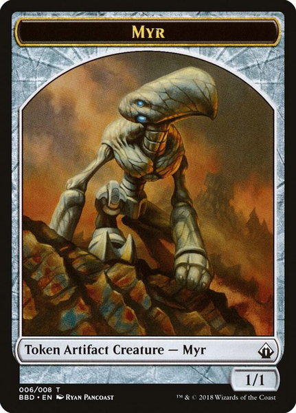 Myr Token trading card from Battlebond Myr Token - Battlebond Magic: The Gathering trading card