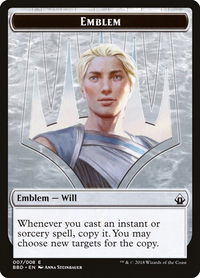 Emblem - Will Kenrith - Battlebond (BBD) #7 - Token Magic: The Gathering Trading Card
