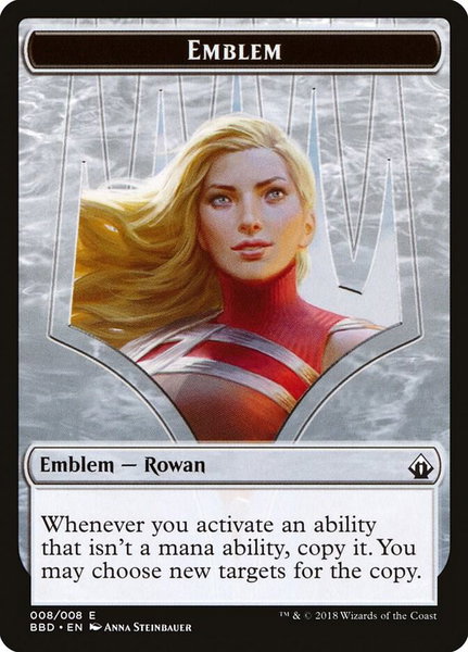Emblem - Rowan Kenrith trading card from Battlebond Emblem - Rowan Kenrith - Battlebond Magic: The Gathering trading card