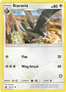 Staravia (4) - SM Trainer Kit: Alolan Sandslash & Alolan Ninetales (SMK2) #82/111 - Uncommon Pokémon Trading Card