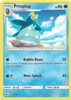 Prinplup (13) trading card from SM Trainer Kit: Alolan Sandslash & Alolan Ninetales Prinplup (13) - SM Trainer Kit: Alolan Sandslash & Alolan Ninetales Pokémon trading card