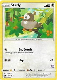 Starly (15) - SM Trainer Kit: Alolan Sandslash & Alolan Ninetales (SMK2) #81/111 - Common Pokémon Trading Card