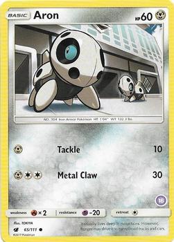 Aron (18) trading card from SM Trainer Kit: Alolan Sandslash & Alolan Ninetales Aron (18) - SM Trainer Kit: Alolan Sandslash & Alolan Ninetales Pokémon trading card