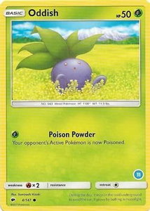 Oddish (11) - SM Trainer Kit: Alolan Sandslash & Alolan Ninetales (SMK2) #4/147 - Common Pokémon Trading Card