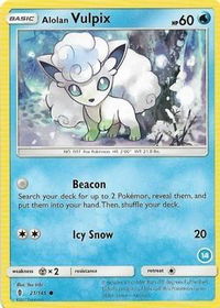 Alolan Vulpix (14) - SM Trainer Kit: Alolan Sandslash & Alolan Ninetales (SMK2) #21/145 - Common Pokémon Trading Card