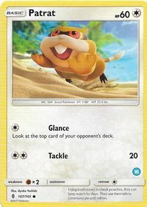 Patrat (16) - SM Trainer Kit: Alolan Sandslash & Alolan Ninetales (SMK2) #107/145 - Common Pokémon Trading Card