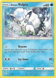 Alolan Vulpix (29) - SM Trainer Kit: Alolan Sandslash & Alolan Ninetales (SMK2) #21/145 - Common Pokémon Trading Card