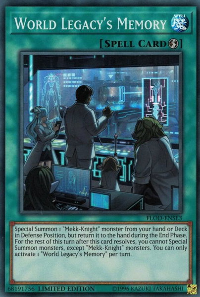World Legacy's Memory - Flames of Destruction YuGiOh trading card