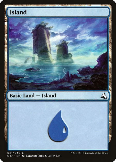 Island - Global Series Jiang Yanggu & Mu Yanling Magic: The Gathering trading card