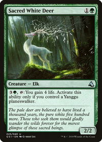 Sacred White Deer - Global Series Jiang Yanggu & Mu Yanling (GS1) #25 - Uncommon Magic: The Gathering Trading Card