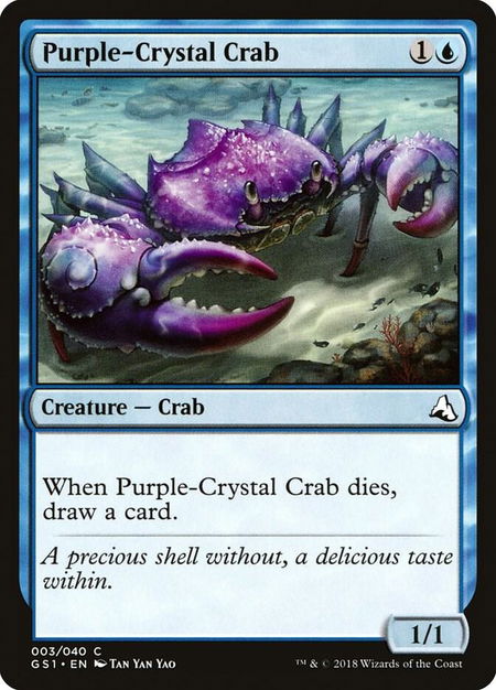 Purple-Crystal Crab - Global Series Jiang Yanggu & Mu Yanling Magic: The Gathering trading card
