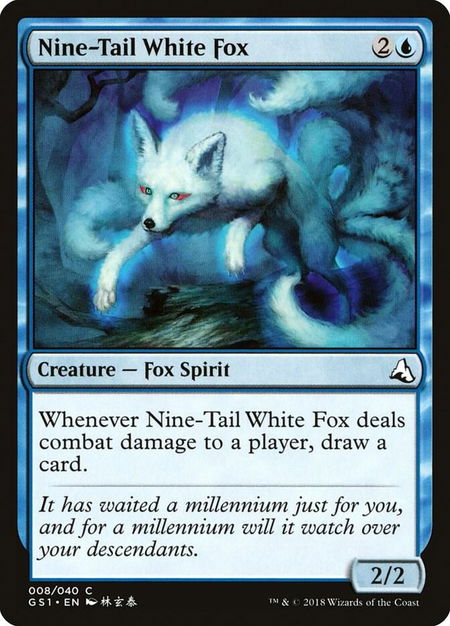 Nine-Tail White Fox - Global Series Jiang Yanggu & Mu Yanling Magic: The Gathering trading card