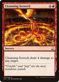 Cleansing Screech - Global Series Jiang Yanggu & Mu Yanling (GS1) #37 - Common Magic: The Gathering Trading Card