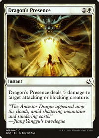Dragon's Presence - Global Series Jiang Yanggu & Mu Yanling (GS1) #16 - Common Magic: The Gathering Trading Card