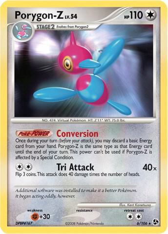 Porygon-Z - 6/106 trading card from Deck Exclusives Porygon-Z - 6/106 - Deck Exclusives Pokémon trading card