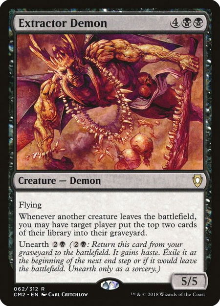 Extractor Demon - Commander Anthology Volume II Magic: The Gathering trading card