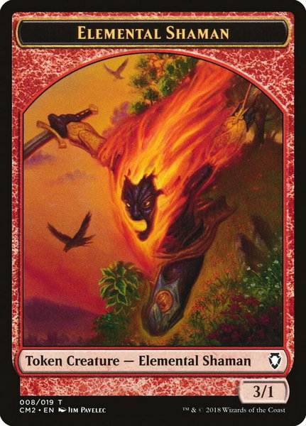 Elemental Shaman Token trading card from Commander Anthology Volume II Elemental Shaman Token - Commander Anthology Volume II Magic: The Gathering trading card