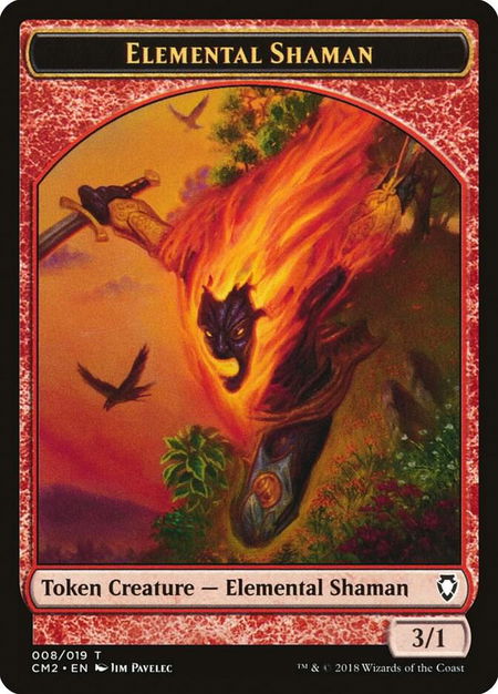 Elemental Shaman Token - Commander Anthology Volume II Magic: The Gathering trading card