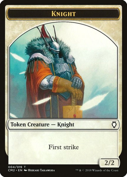 Knight Token trading card from Commander Anthology Volume II Knight Token - Commander Anthology Volume II Magic: The Gathering trading card