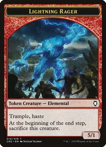 Lightning Rager Token - Commander Anthology Volume II (CM2) #10 - Token Magic: The Gathering Trading Card