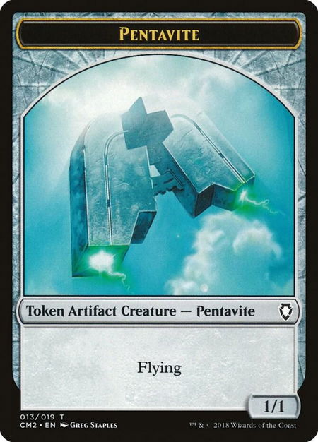 Pentavite Token - Commander Anthology Volume II Magic: The Gathering trading card