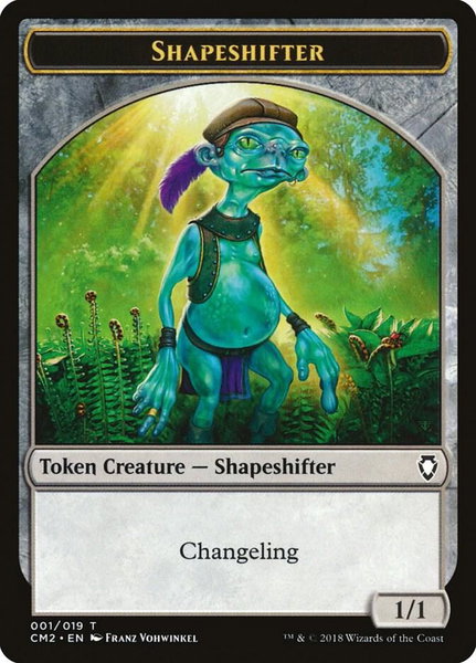 Shapeshifter Token trading card from Commander Anthology Volume II Shapeshifter Token - Commander Anthology Volume II Magic: The Gathering trading card