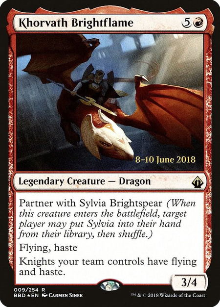 Khorvath Brightflame - Launch Party & Release Event Promos Magic: The Gathering trading card