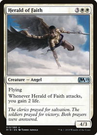 Herald of Faith - Core Set 2019 (M19) #13 - Uncommon Magic: The Gathering Trading Card