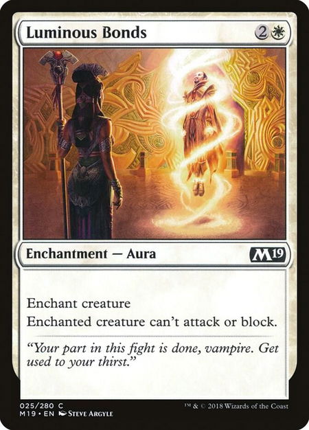 Luminous Bonds - Core Set 2019 Magic: The Gathering trading card