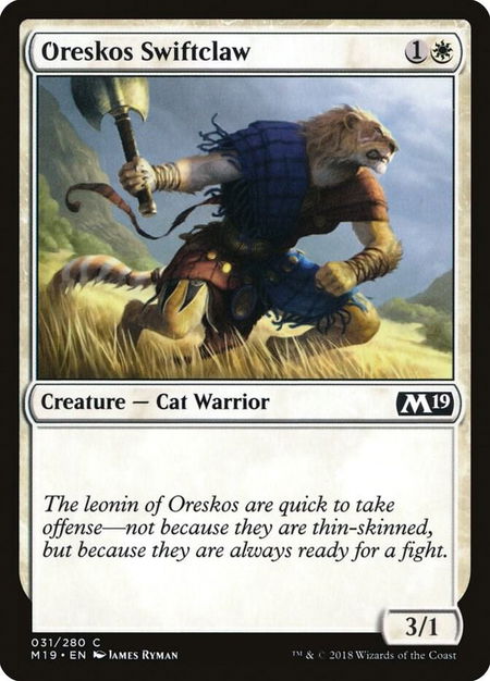 Oreskos Swiftclaw - Core Set 2019 Magic: The Gathering trading card