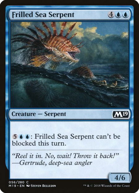 Frilled Sea Serpent - Core Set 2019 Magic: The Gathering trading card