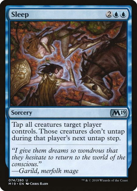 Sleep - Core Set 2019 Magic: The Gathering trading card