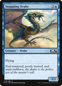 Snapping Drake - Core Set 2019 (M19) #75 - Common Magic: The Gathering Trading Card