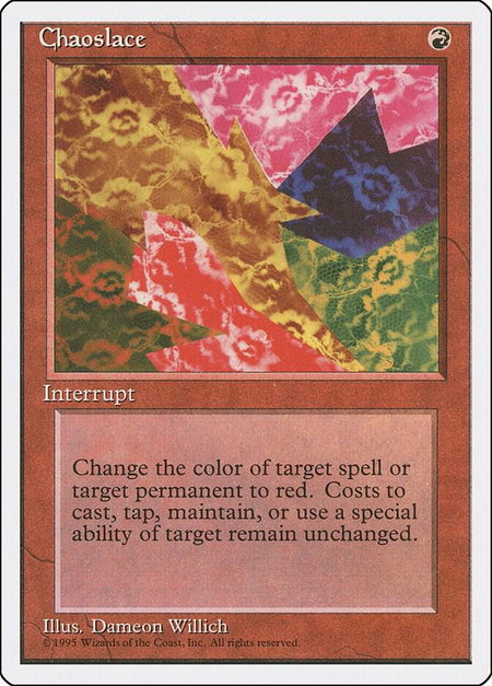Chaoslace - Fourth Edition Magic: The Gathering trading card