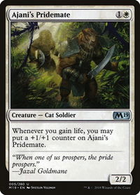 Ajani's Pridemate - Core Set 2019 (M19) #5 - Uncommon Magic: The Gathering Trading Card