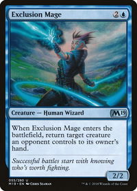 Exclusion Mage - Core Set 2019 (M19) #55 - Uncommon Magic: The Gathering Trading Card