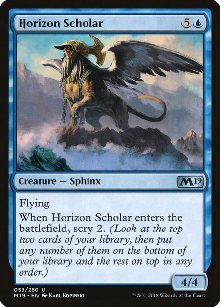 Horizon Scholar - Core Set 2019 Magic: The Gathering trading card