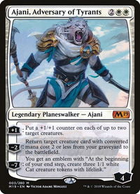 Ajani, Adversary of Tyrants - Core Set 2019 (M19) #3 - Mythic Magic: The Gathering Trading Card