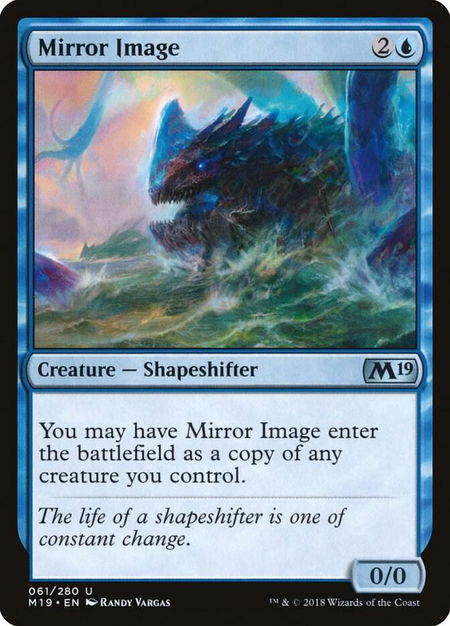 Mirror Image - Core Set 2019 Magic: The Gathering trading card