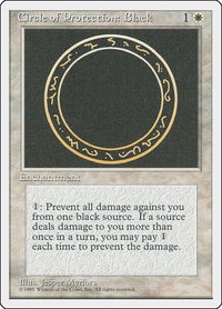 Circle of Protection: Black - Fourth Edition (4ED) #14 - Common Magic: The Gathering Trading Card