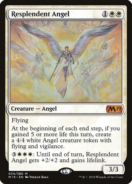 Resplendent Angel - Core Set 2019 Magic: The Gathering trading card