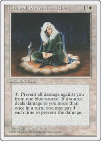 Circle of Protection: Blue - Fourth Edition (4ED) #15 - Common Magic: The Gathering Trading Card