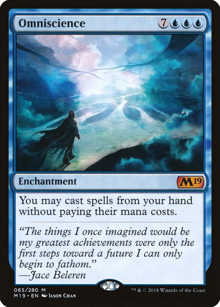 Omniscience - Core Set 2019 Magic: The Gathering trading card