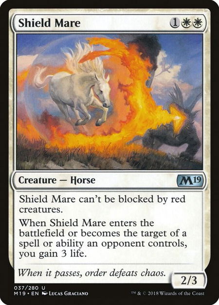 Shield Mare - Core Set 2019 Magic: The Gathering trading card