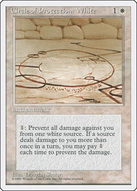 Circle of Protection: White - Fourth Edition (4ED) #18 - Common Magic: The Gathering Trading Card
