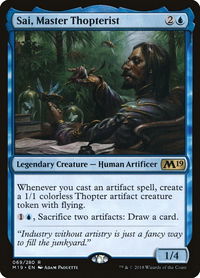Sai, Master Thopterist - Core Set 2019 (M19) #69 - Rare Magic: The Gathering Trading Card