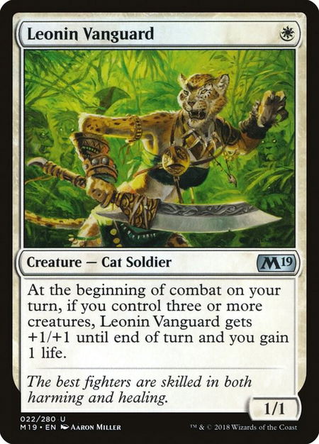 Leonin Vanguard - Core Set 2019 Magic: The Gathering trading card