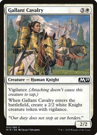 Gallant Cavalry - Core Set 2019 (M19) #12 - Common Magic: The Gathering Trading Card