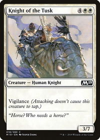 Knight of the Tusk - Core Set 2019 (M19) #18 - Common Magic: The Gathering Trading Card