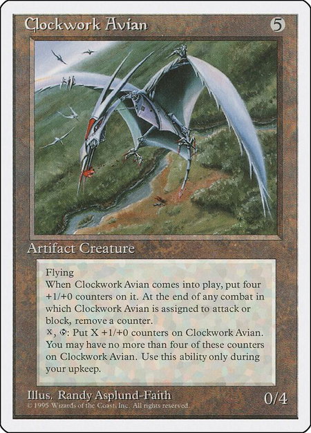 Clockwork Avian - Fourth Edition Magic: The Gathering trading card